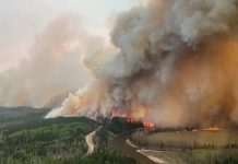 Más de 20 mil habitantes huyeron debido al gran incendio en Canadá