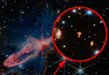 El telescopio James Webb capta un extraño «signo de interrogación» en el espacio Foto: El telescopio James Webb capta un extraño "signo de interrogación" en el espacio y podría ser el resultado de la fusión entre dos galaxias / Cortesía