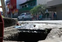 Foto: Una mujer que calló en un alcantarillado sin tapa en Chiriquí, Panamá, probocandole grabes lesiones y heridas / Cortesía