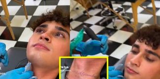 Se tatuaba el nombre de su novia cuando llamó para terminarlo