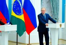 Presidente de Rusia en la reunión del bloque económico BRICS