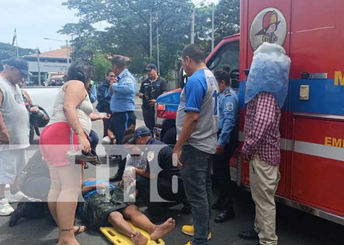 Foto: Accidente de tránsito con ciclista lesionado en Managua / TN8