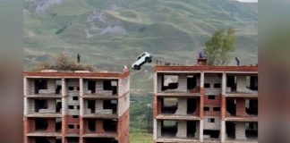 Foto: Se "desmarimba" la vida al intentar cruzar de un edificio a otro como Toretto / cortesía