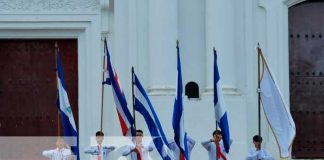 Pobladores de Nandaime y León le dan la bienvenida al mes patrio