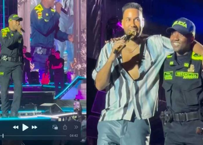 1 Foto: ¡Épico! Agente Policial y Romeo Santos comparten escenario en Medellín/Cortesía