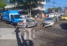Le hacen el «sándwich»: Taxista y pasajeros con lesiones leves en Managua Accidente en Managua deja solo lesionados