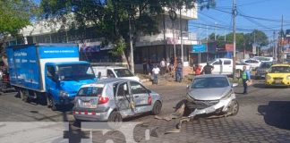 Accidente en Managua deja solo lesionados