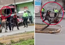 Foto: ¡Violenta batalla a machetazos en Perú! Confrontación entre Venezolanos y Colombianos/Cortesía