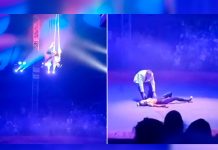 Talentosa trapecista rusa sufre impactante caída (Video) Talentosa trapecista rusa sufre impactante caída (Video)