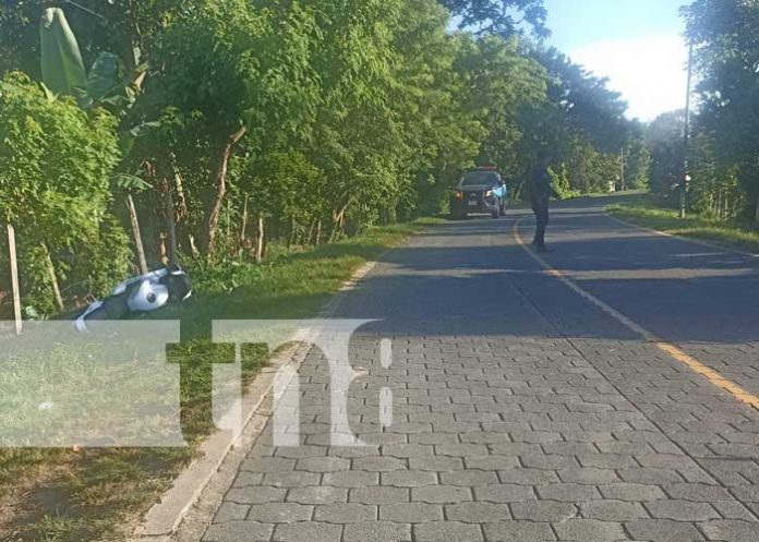 Foto: Motociclista hospitalizado por giro incorrecto en Tauquil, Jalapa/TN8