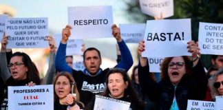 Foto: huelga en Portugal /cortesía