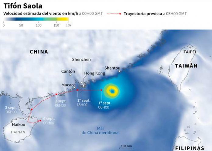 2 Autoridades de China decretan estado de alerta por supertifón Saola