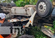 Una persona gravemente lesionada tras vuelco de rastra en Jinotega
