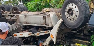 Una persona gravemente lesionada tras vuelco de rastra en Jinotega