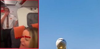 Descubren a pareja teniendo intimidad en avión