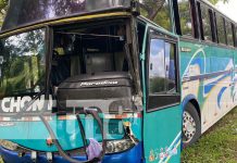 Foto: Choque entre buses en la carretera San Carlos a Juigalpa / TN8