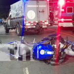 Brutal impacto entre dos motos deja una joven fallecida en Managua