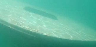 Foto: Barco hundido en la Laguna de Xiloá