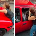 Encontró a su esposo en el carro con «la otra» y por nada la deja pelona Descubre a su esposo con otra mujer en su carro