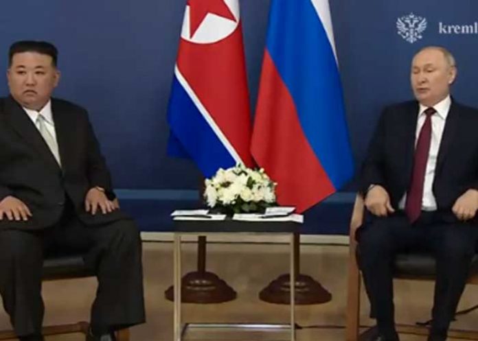 kim-rus Foto: Kim Jong Un, lidre de Corea del Norte, junto a Vladimir Putin, presidente de Rusia