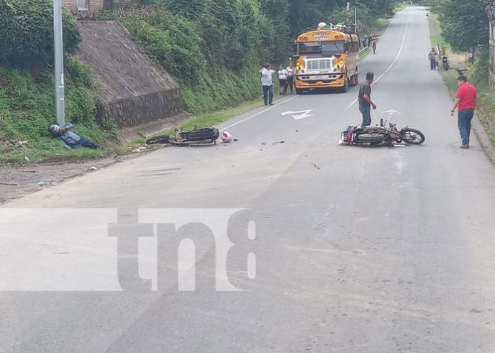 Foto: Fuerte choque en un empalme ubicado en Jinotega / TN8