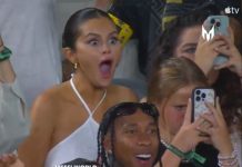 Foto: Selena Gómez fascinada de ver jugar a Messi