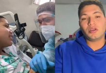 Mujer con cáncer se despide de su pareja