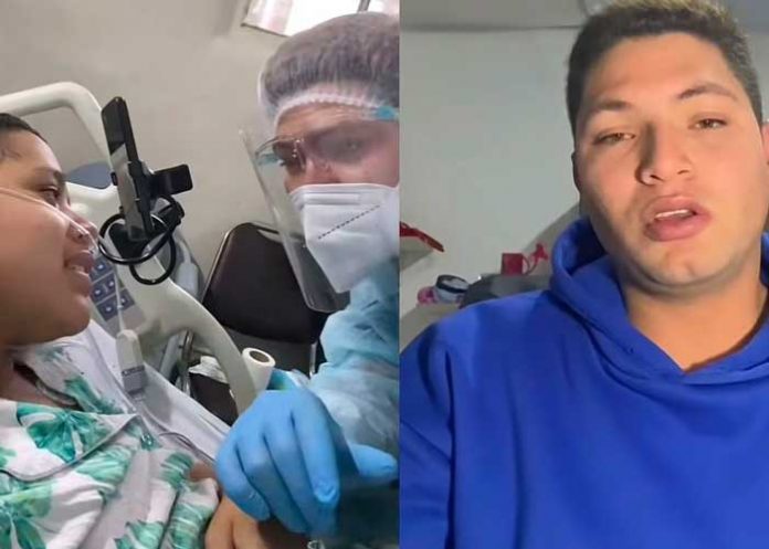 Mujer con cáncer se despide de su pareja