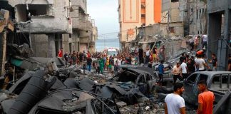 Más de 123.000 desplazados en Gaza por ataques israelíes