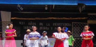 Managua: Colegio René Shick conmemora el día de la Resistencia Indígena, Negra y Popular