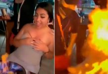 Chavala termina con la «loza quemada» en su cumpleaños Foto: Chavala termina con la "loza quemada" en su cumpleaños /cortesía