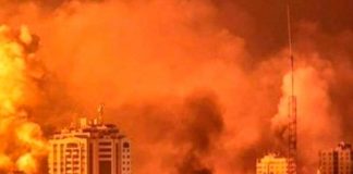 Foto: Aterrador bombardeo en Gaza /cortesía