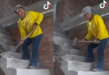 ¡Se enojó! Albañil destruye escaleras recién construidas porque no le pagaron ¡Se enojó! Albañil destruye escaleras recién construidas porque no le pagaron