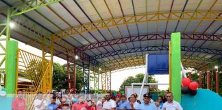 Foto: Inauguran construcción de cancha municipal multiuso en El Viejo / TN8