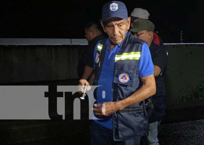 Monitoreo de la crecida del río en Juigalpa por la Tormenta Tropical Pilar