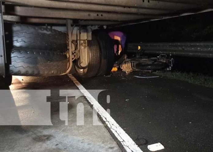 Fallece motociclista en choque en la Carretera Masaya-Granada