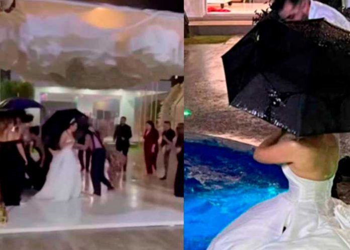 ¡Nada los detuvo! Pareja se casa en pleno huracán y les caen las críticas