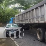 Conductor de cabezal impacta automóvil en Nueva Segovia, conductora a salvo Conductor de cabezal impacta automóvil en Nueva Segovia, conductora a salvo