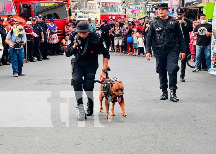 Foto: Técnicas Bomberiles en celebración del 44 Aniversario del MIGOB en Matagalpa y Granada / TN8
