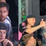 Momento viral: Messi y Peso Pluma juntos durante partido del Inter Miami Messi y Peso Pluma juntos durante partido del Inter Miami