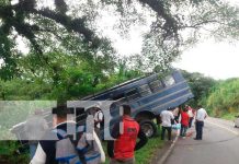 ¡Dramático accidente en Jinotega! Bus cae a un abismo tras fallas mecánica Foto: Bus sufre accidente en Jinotega /TN8