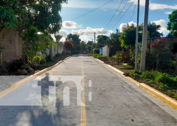 Foto: Estrenan calle en Nandaime /TN8