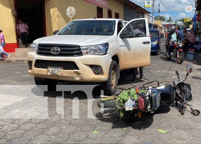 Colisionado por una camioneta en Juigalpa, Chontales