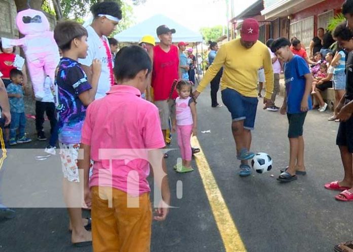 Familias de Managua contentas