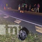 Por esquivar un perro, motociclista pierde la vida en Chinandega Foto: Accidente de tránsito en Chinandega / TN8