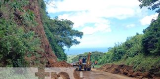 Foto: Deslizamiento de tierra en una zona de El Crucero-San Rafael del Sur / TN8