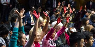 Manifestantes interrumpen en Congreso de EE.UU.