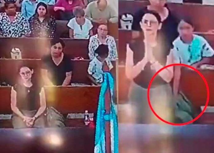 ¡No hay temor de Dios! Niña roba carteras en plena misa