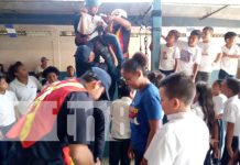 Ometepe: Alumnos se convierten en bomberos por un día Foto: Aprendizaje para niñez de Ometepe con los bomberos / TN8