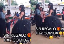 La sacó del estadio: Quinceañera dijo a sus invitados “Sin regalo no hay comida” Quinceañera condiciona a invitados: “Sin regalo no hay comida”